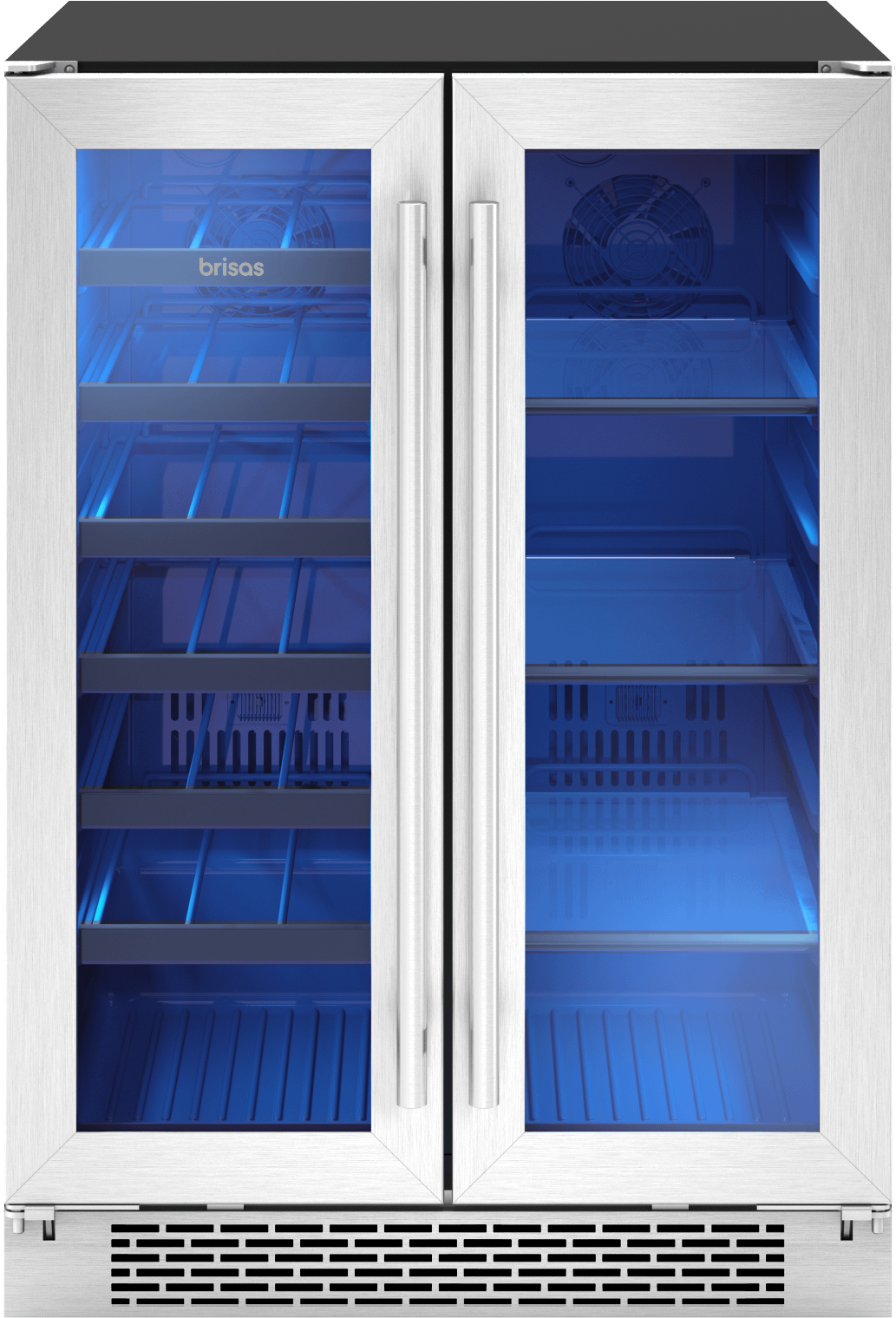 Zephyr BWB24C32AG Brisas Wine Bev Cooler, 24in UC, SS+Gls, Fr Dr, 2Z
