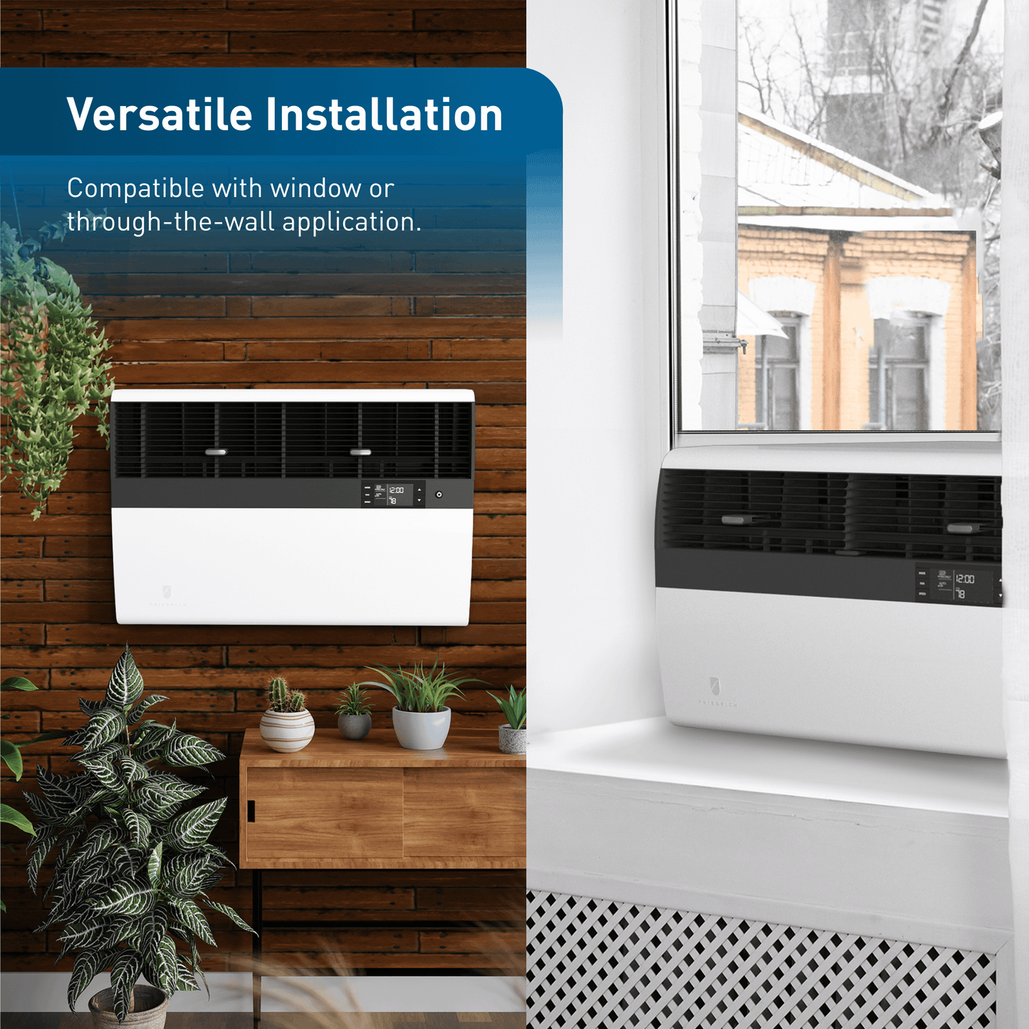 KEVL36B35A Friedrich K hl Inverter 36,000 BTU 230V Smart Window/Wall Air Conditioner with Electric Heat