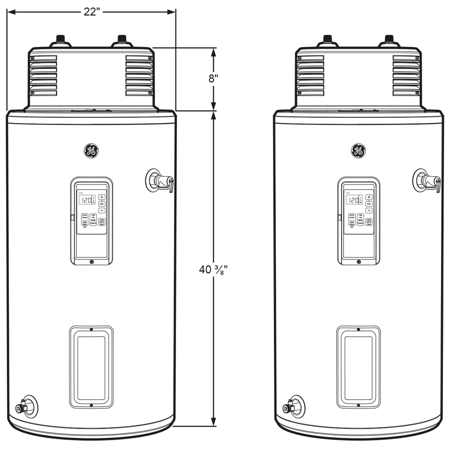 GE30S10BMM GE® Smart 30 Gallon Electric Water Heater with Flexible Capacity