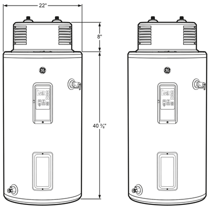 GE30S10BMM GE® Smart 30 Gallon Electric Water Heater with Flexible Capacity