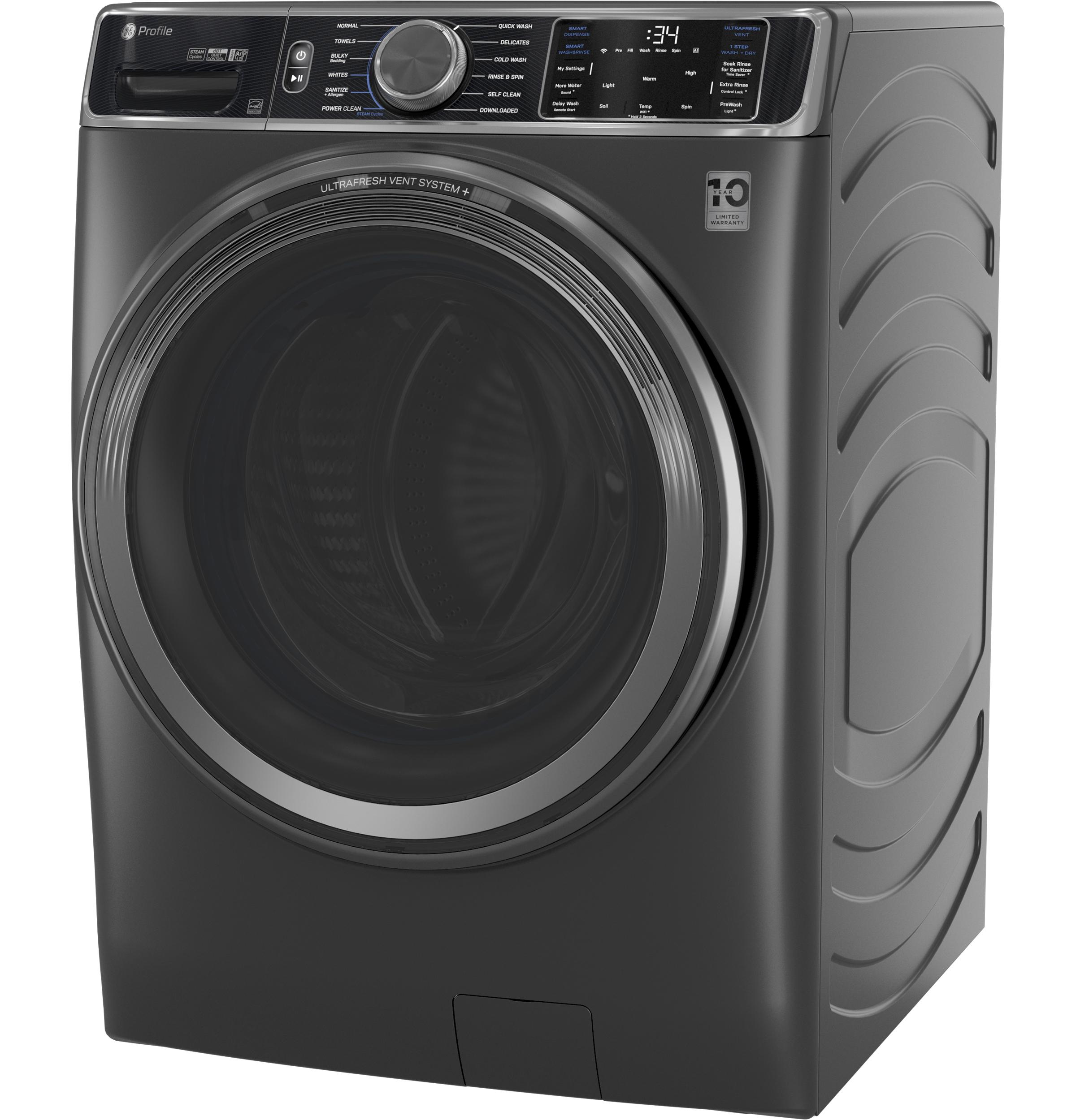 PFW955SPWDS GE Profile™ 5.5 cu. ft. Capacity Smart Front Load ENERGY STAR® Steam Washer with UltraFresh Vent System+ and Smart Wash & Smart Rinse