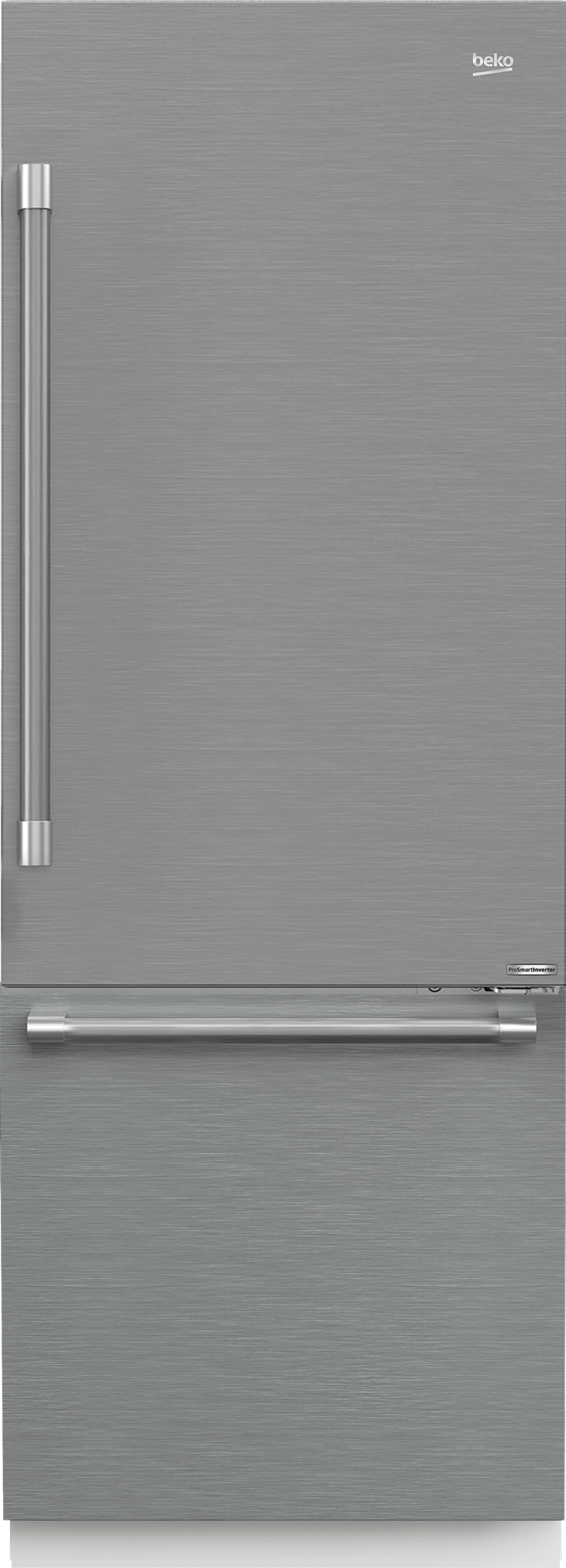 Beko BBBF3019IMWESS 30" Stainless Steel Freezer Bottom Built-In Refrigerator with Auto Ice Maker, WaterDispenser