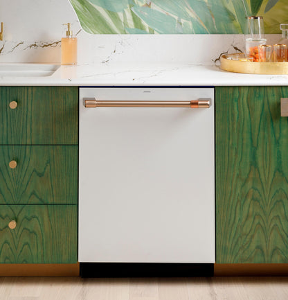 Cafe CDT888P4VW2 CAF(EBACK)™ CustomFit ENERGY STAR Stainless Interior Smart Dishwasher with Ultra Wash Top Rack and Dual Convection Ultra Dry, LED Lights, 39 dBA
