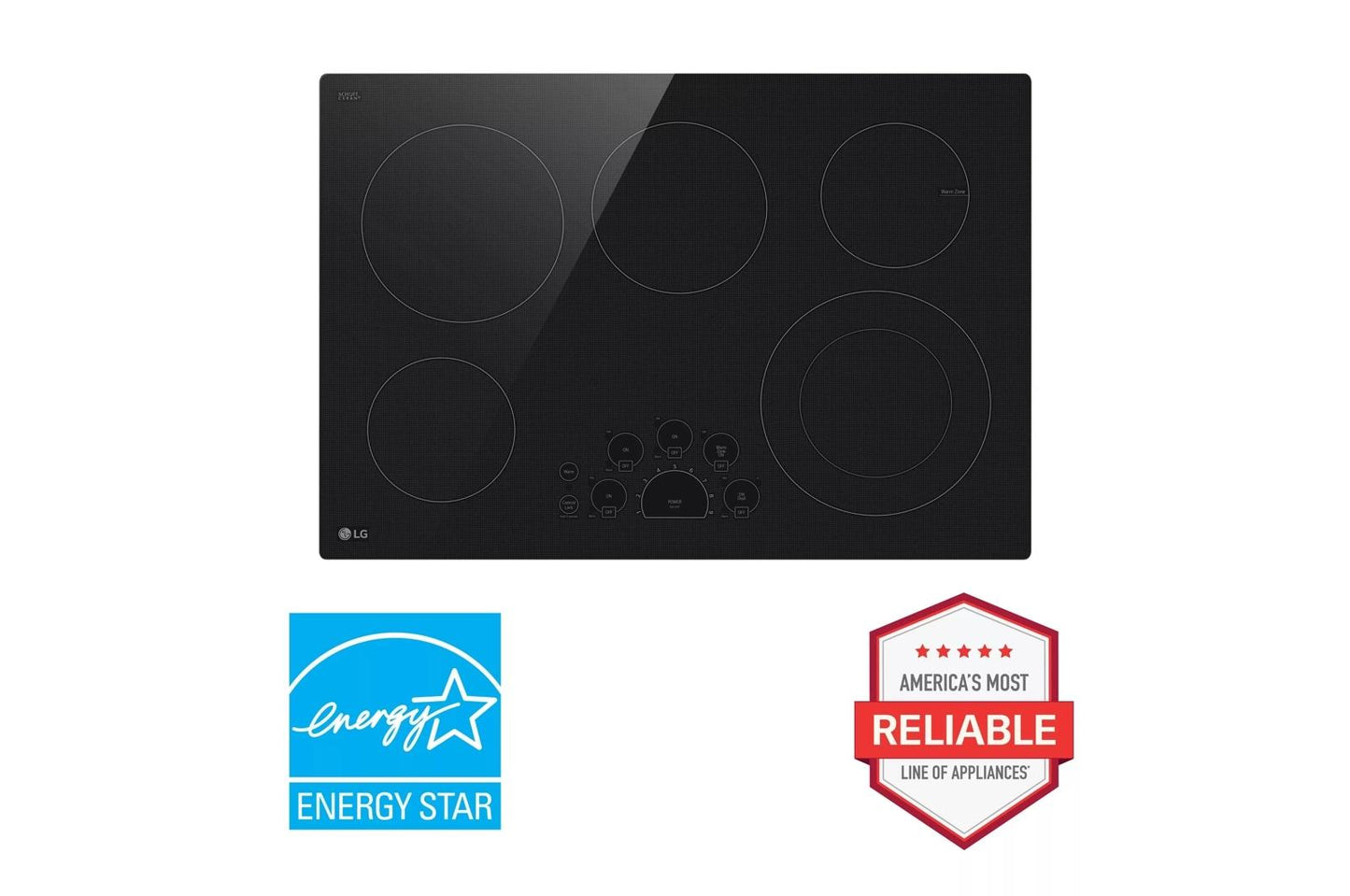 Lg LCE3010SBE 30" Radiant Cooktop, 5 Burner, Black, Energy Star