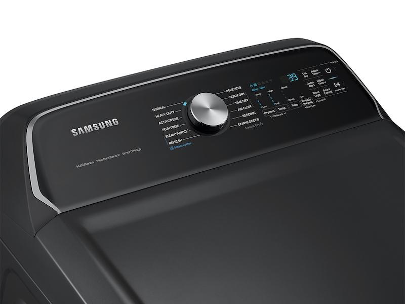 Samsung DVE55CG7100VA3 7.4 cu. ft. Smart Electric Dryer with Steam Sanitize+ in Brushed Black