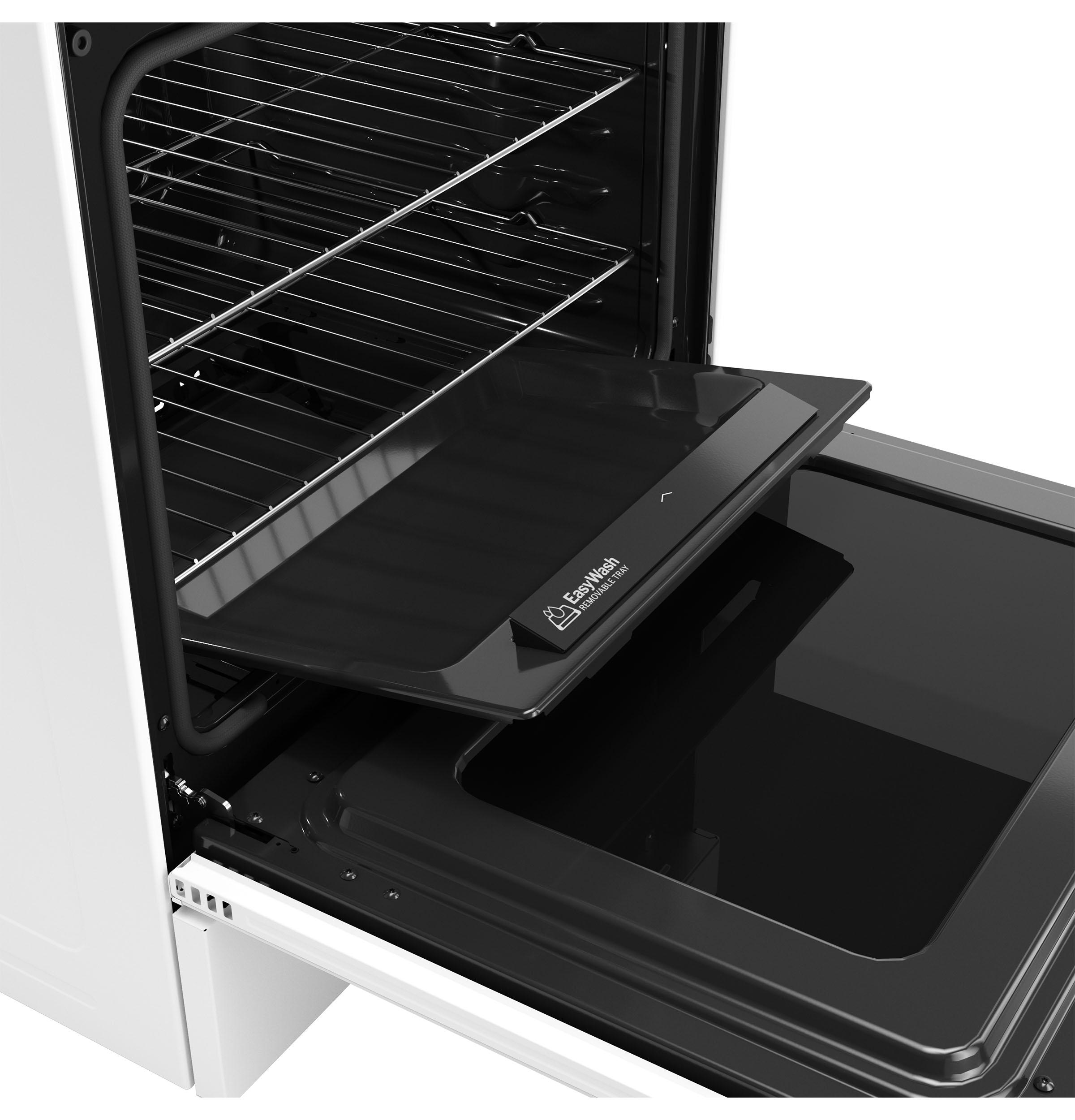 GGF600AVWW GE® 30" Free-Standing Gas Convection Range with No Preheat Air Fry and EasyWash™ Oven Tray