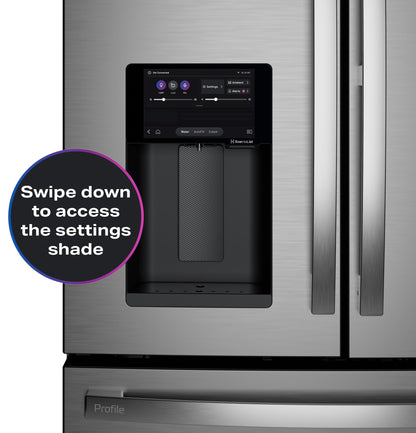 PVD28HYYFS GE Profile™ ENERGY STAR® 27.9 Cu. Ft. Smart 4-Door French-Door Refrigerator with Kitchen Assistant™