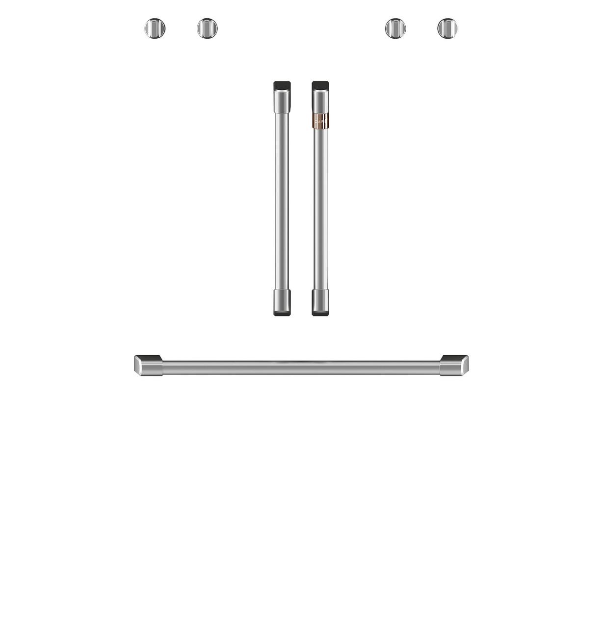 Cafe CXWDFHKPMSS CAF(EBACK)™ 2 French-Door Handles; 1 - 30" Handle; - Brushed Stainless