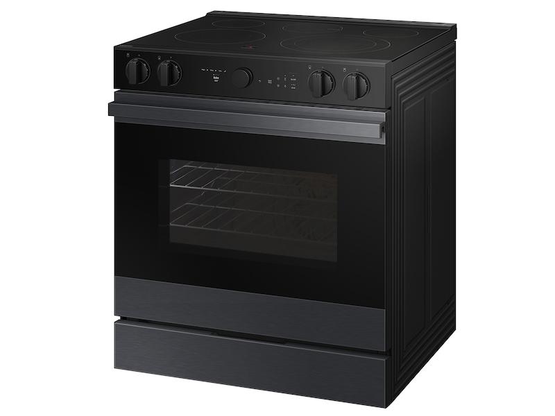 Samsung NSE6DG8500MT Bespoke 6.3 cu. ft. Smart Slide-In Electric Range with Air Sous Vide & Air Fry in Matte Black Steel