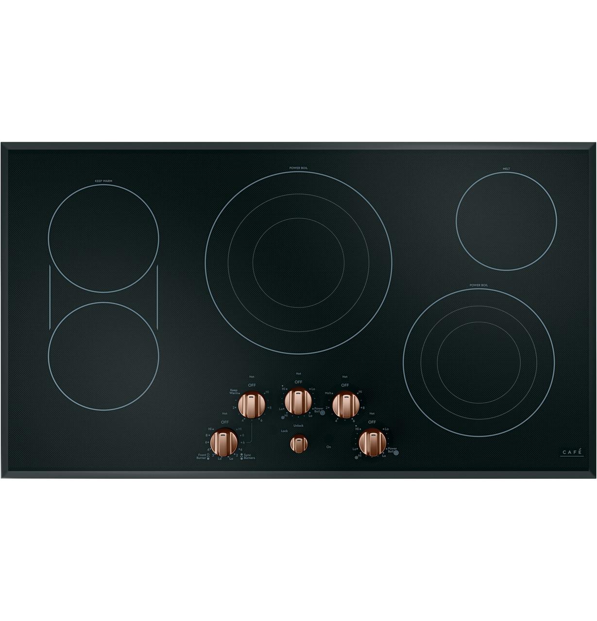Cafe CXCE1HKPMCU CAF(EBACK)™ 5 Electric Cooktop Knobs - Brushed Copper