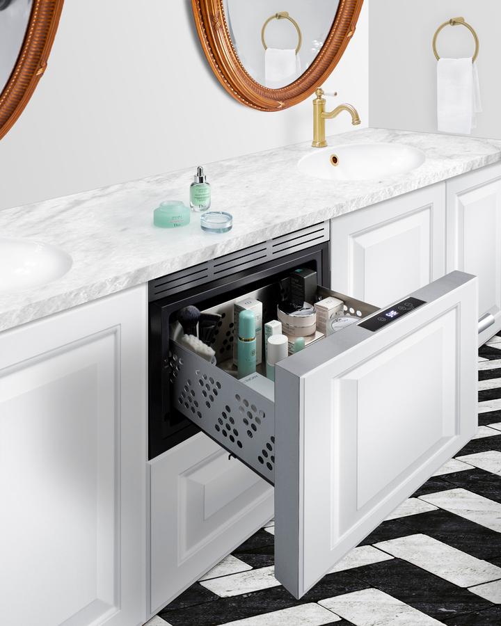 Summit LX1DPNR 18" Wide Built-in Beautifridge Cosmetics Refrigerated Drawer (panel Not Included)
