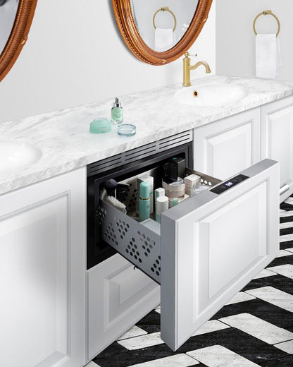 Summit LX1DPNR 18" Wide Built-in Beautifridge Cosmetics Refrigerated Drawer (panel Not Included)