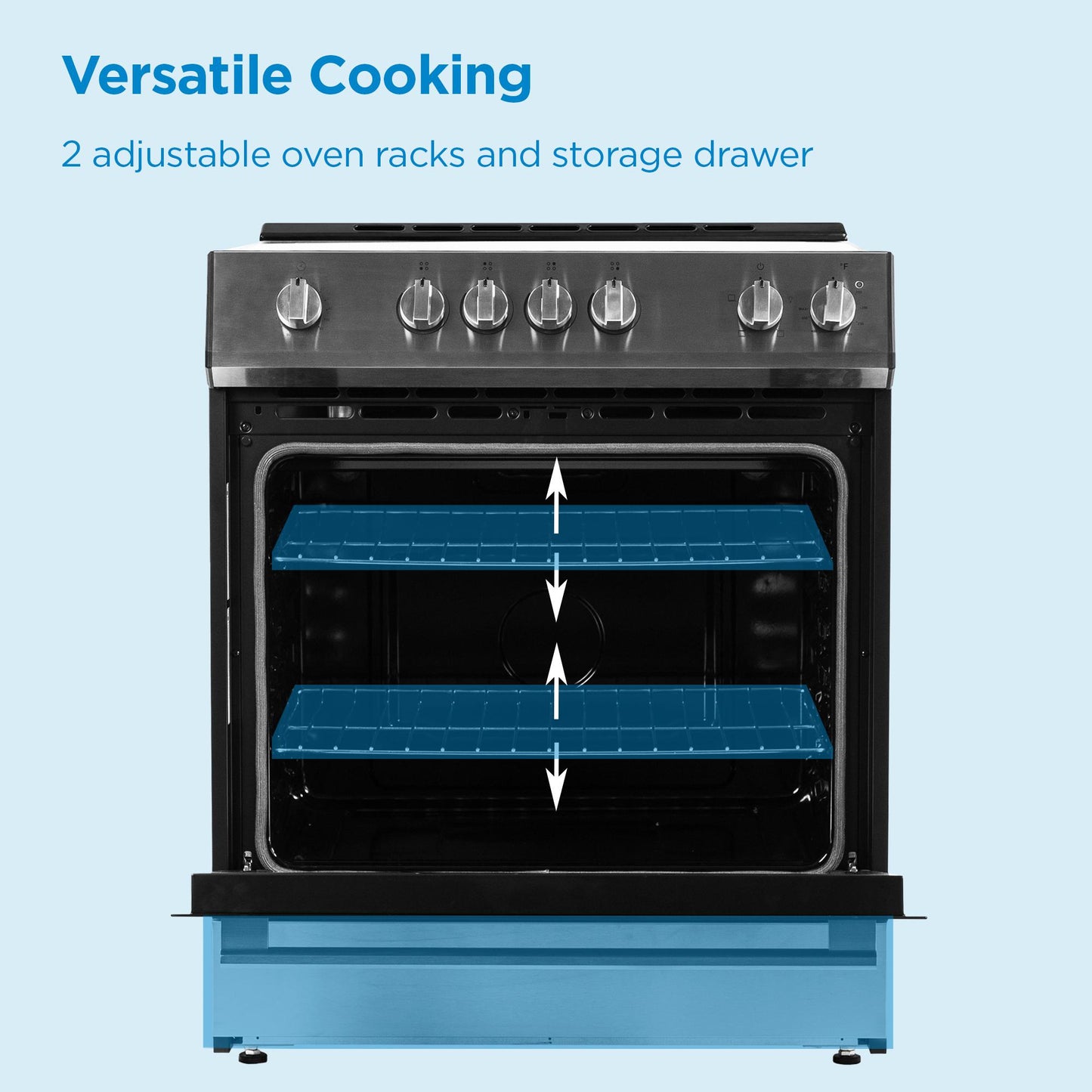 DRRM300BSS Danby 30"" Slide in Smooth Top Electric Range with Knob Controls in Stainless Steel