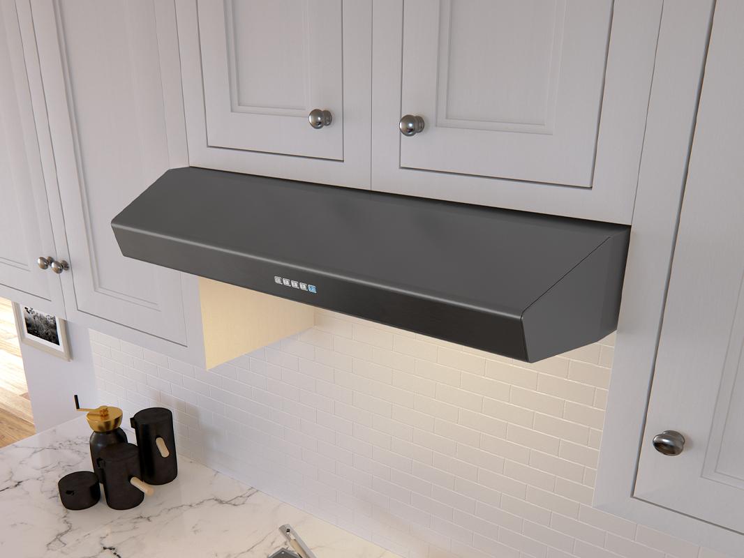 AK1236CB Breeze II, Under Cabinet, 36", Black, LED
