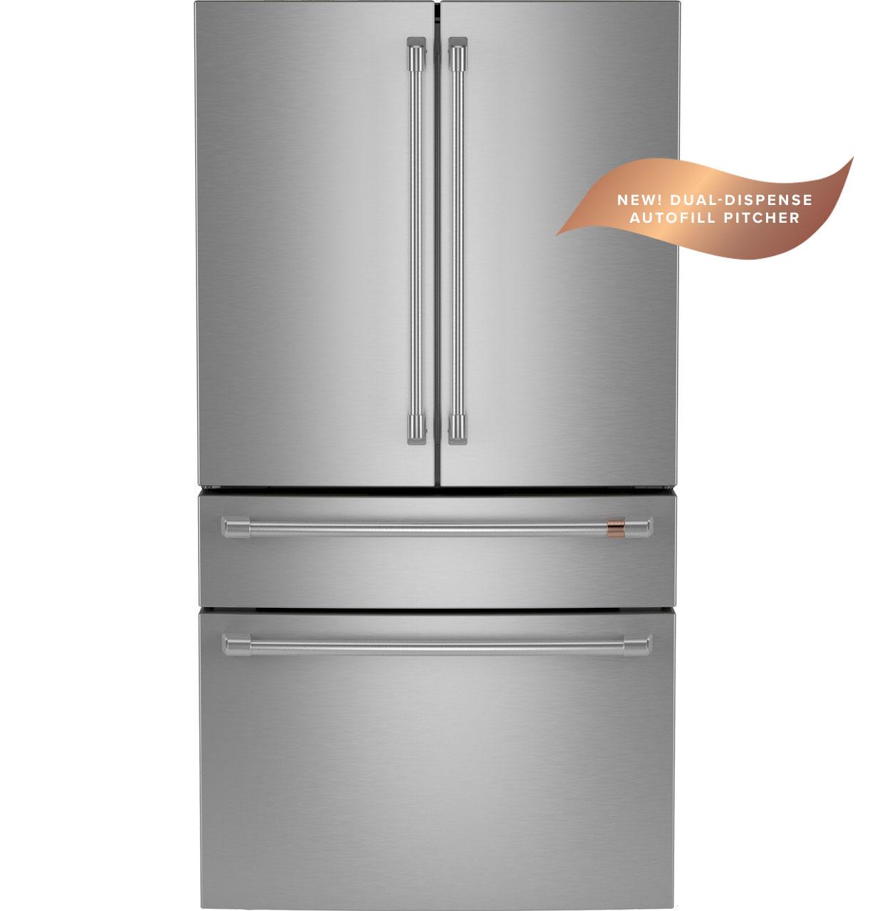 Cafe CJE23DP2WS1 CAF(EBACK)™ ENERGY STAR® 23.2 Cu. Ft. Smart Counter-Depth 4-Door French-Door Refrigerator With Dual-Dispense AutoFill Pitcher