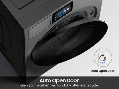 Samsung WF90F53ADS 5.3 cu. ft. Bespoke AI Ultra Capacity Front Load Washer with AI Home and AI OptiWash+ in Dark Steel