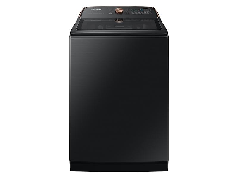 Samsung 5.4 cu. ft. Extra-Large Capacity Smart Top Load Washer with Pet Care Solution and Auto Dispense System in Brushed Black