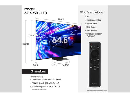 Samsung QN65S95DAFXZA 65 Inch Class OLED S95D