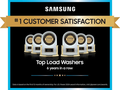 Samsung WA54CG7105AW Top Load Washer ActiveWave™ Agitator  Super Speed Wash  5.4 cu. ft