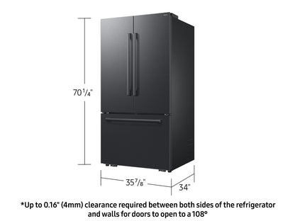 Samsung RF70H30KEE Bespoke AI 3-Door French Door Zero Clearance Fit  In-Door Tall Dispenser  30 cu.ft.