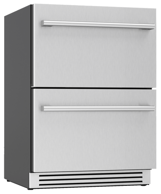 Zephyr PRRFD24C2AS Presrv Refrigerator Freezer Drawers, 24in, SS