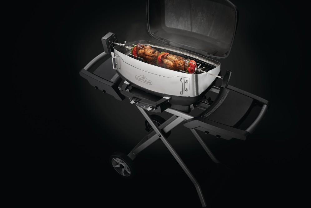 Napoleon Bbq 69281 Heavy Duty Rotisserie and Shroud for PRO/TravelQ 285 Portable Grill Models
