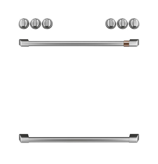 Cafe CXFCGHKPMSS CAF(EBACK)™ Front Control Gas Knobs and Handles - Brushed Stainless