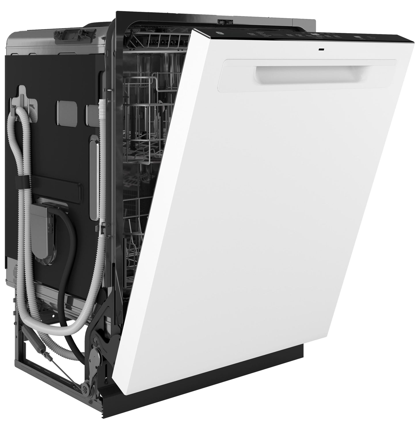 GDP670SGVWW GE® ENERGY STAR® Top Control with Stainless Steel Interior Dishwasher with Sanitize Cycle