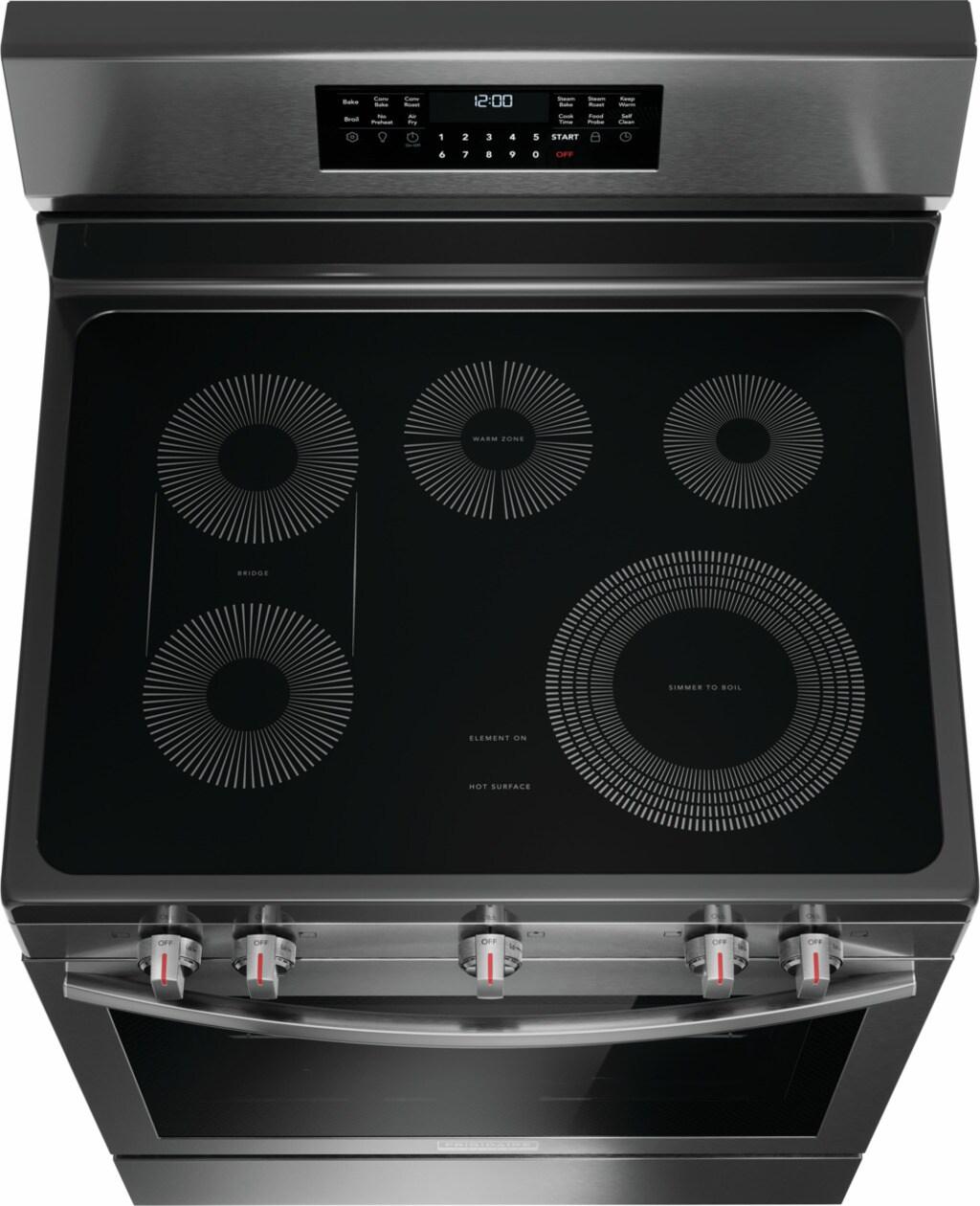 Frigidaire GCRE3060BD 30" Rear Control Electric Range with Total Convection