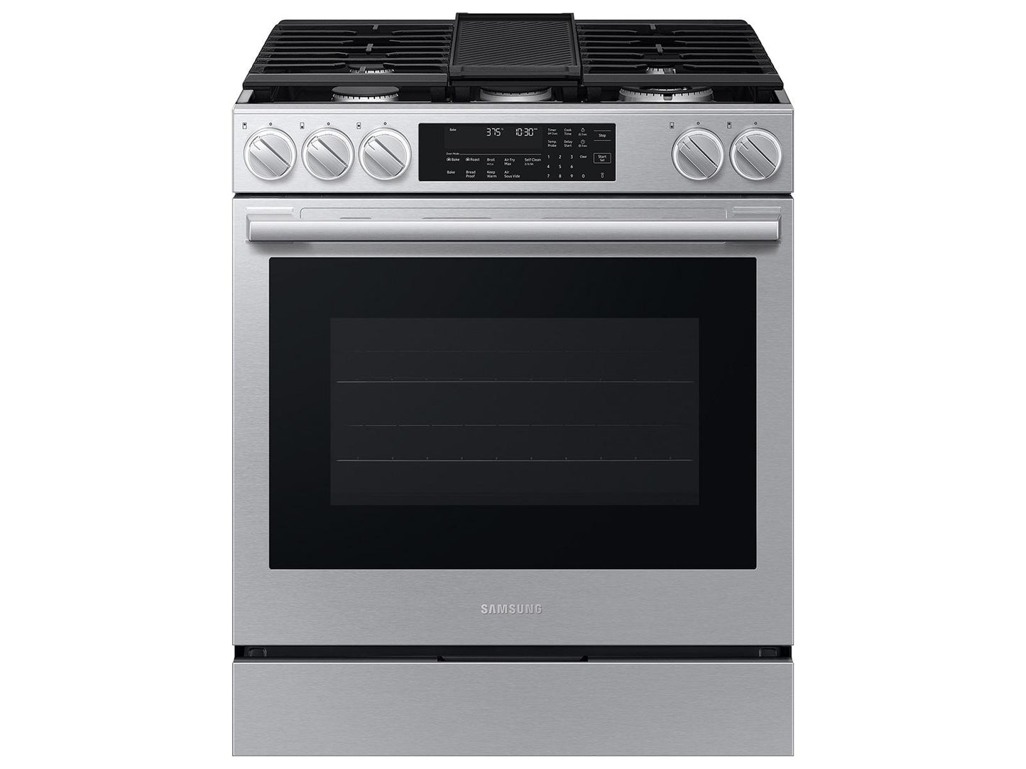 Samsung NSG90H60SR Bespoke Smart Slide-in Gas Range Pro Style Elite Design  Illuminated Knobs  Air Fry Max