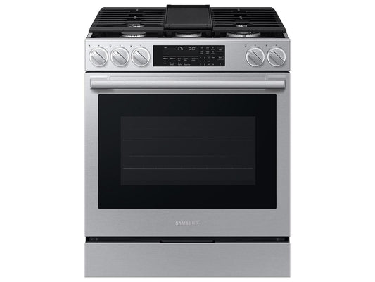 Samsung NSG90H60SR Bespoke Smart Slide-in Gas Range Pro Style Elite Design  Illuminated Knobs  Air Fry Max