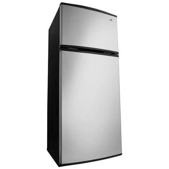 18 cu. ft. Top-Freezer Refrigerator with Optional Ice Maker - stainless steel