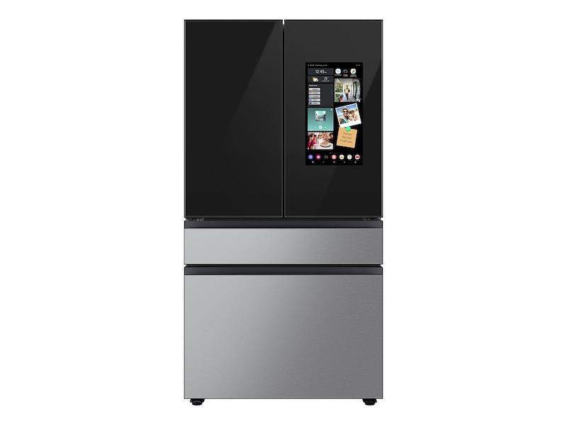 Samsung RF29BB8900QK Bespoke 4-Door French Door Refrigerator (29 cu. ft.) - in Charcoal Glass Top and Family Hub™ Panels with Stainless Steel Middle and Bottom Panels