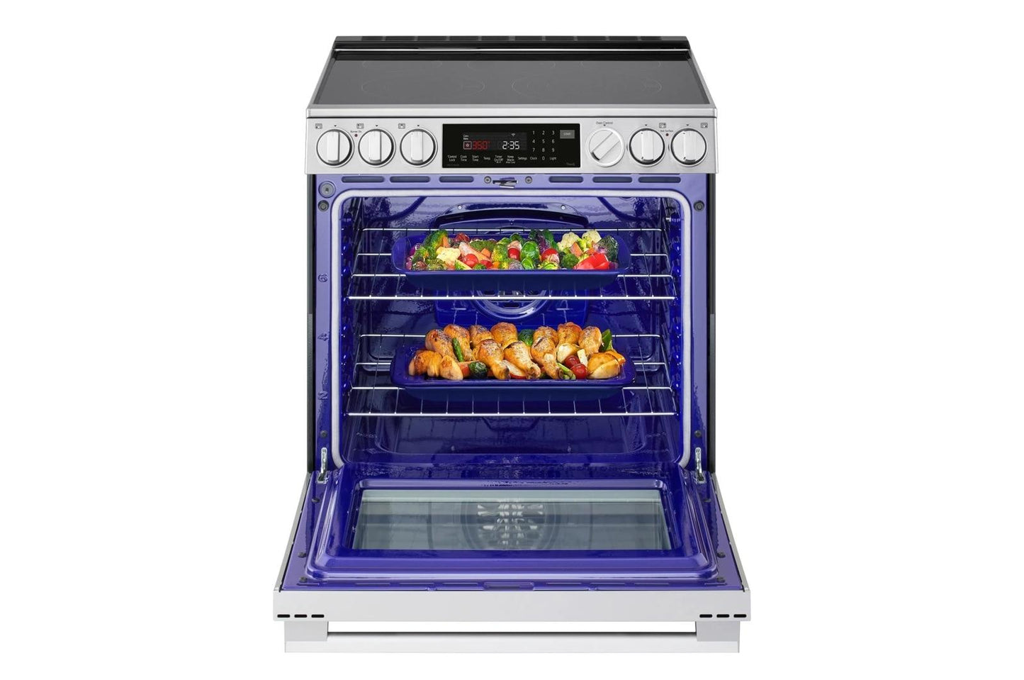 Lg LSEL6337XE 6.3 cu. ft. Smart Electric Slide-in Range with InstaView®, ProBake Convection®, and Air Fry