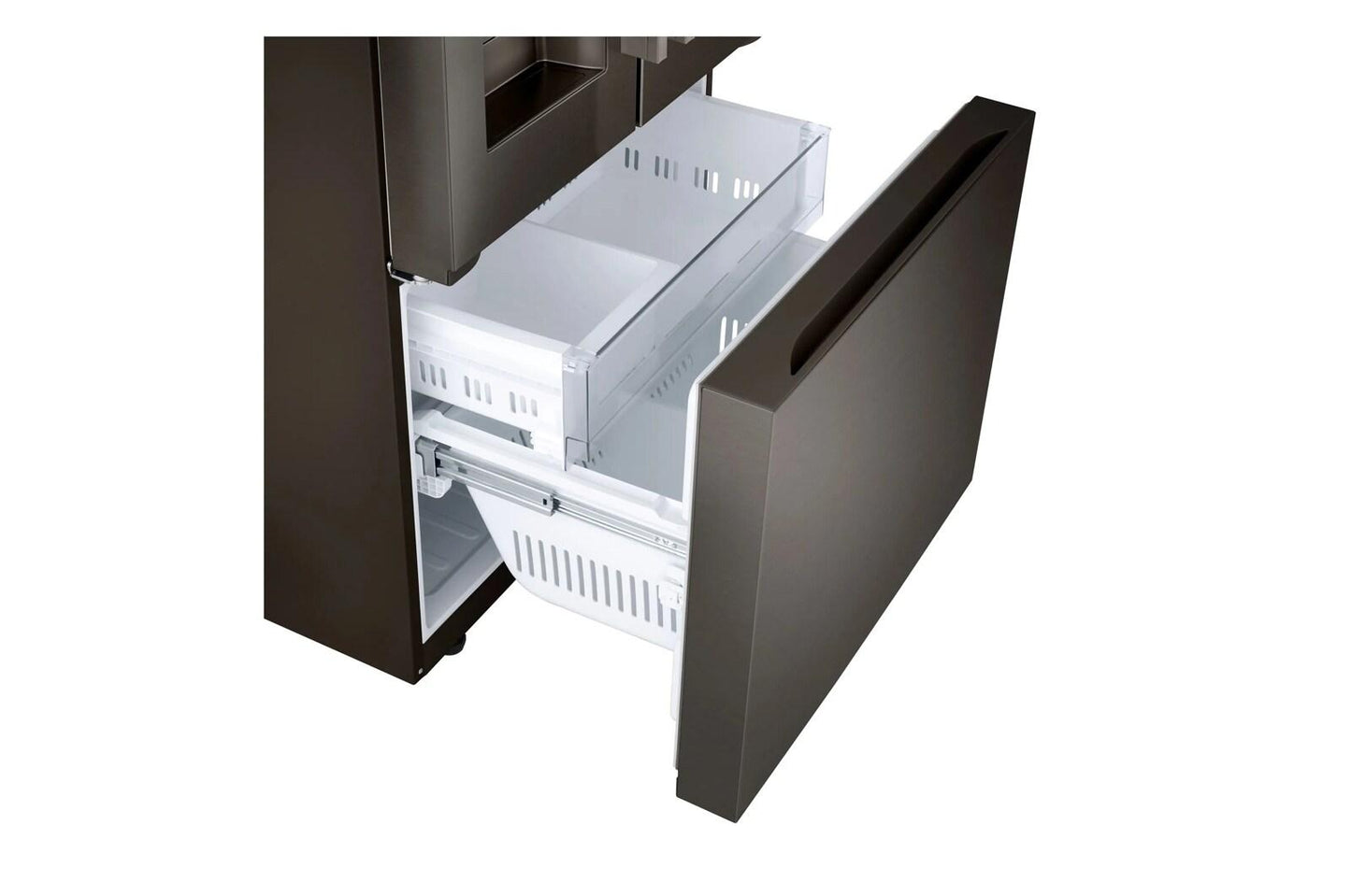 Lg LF25H6330D 25 cu. ft. 3-Door French Door Refrigerator with NEW Hybrid Handle Design and External Ice and Water Dispenser