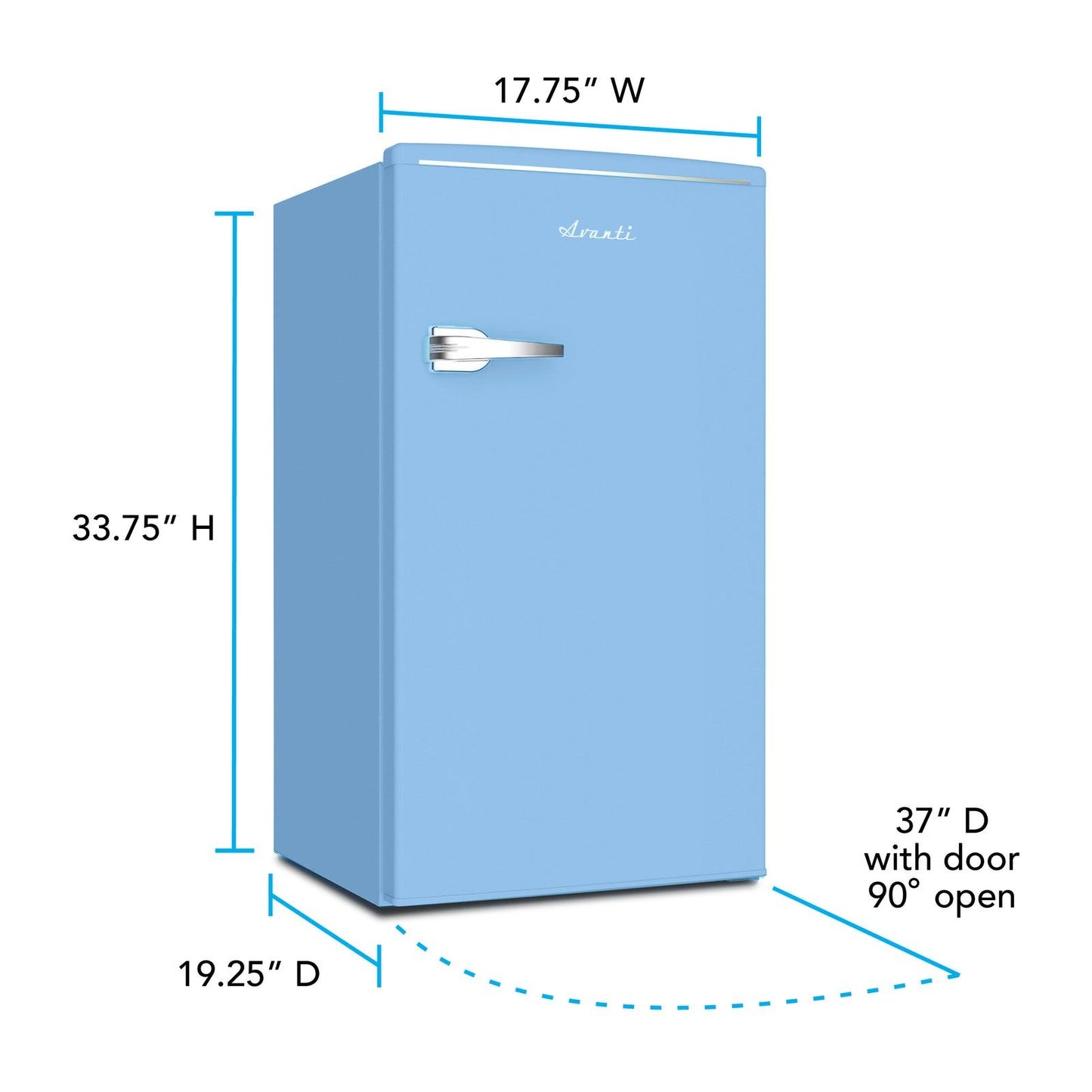 RMRS31X1BIS Avanti 3.0 Cu. Ft. Retro Compact Refrigerator - Black