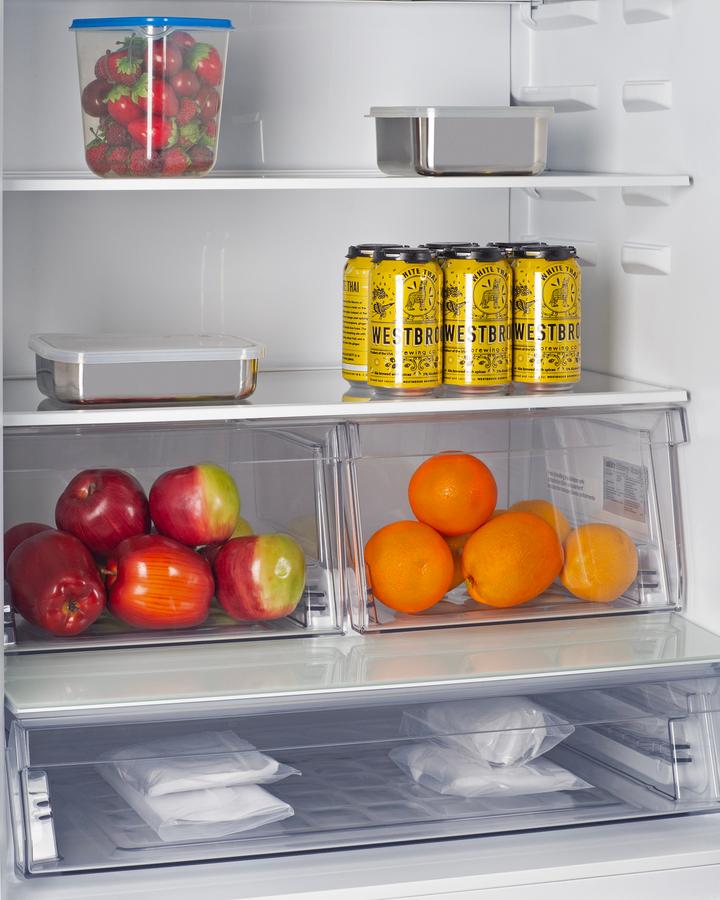 Summit FFBF173SS 30" Wide Bottom-mount Refrigerator-freezer, Counter Depth