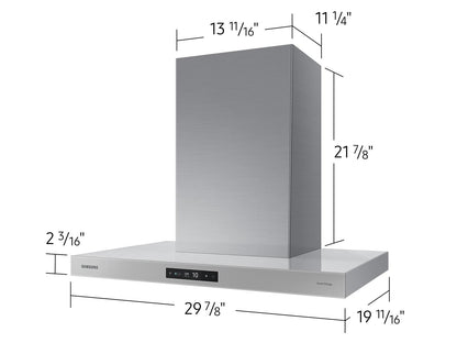 Samsung NK30CB700WCG Bespoke Hood Triple Air Sensor  Low Noise  30" Width