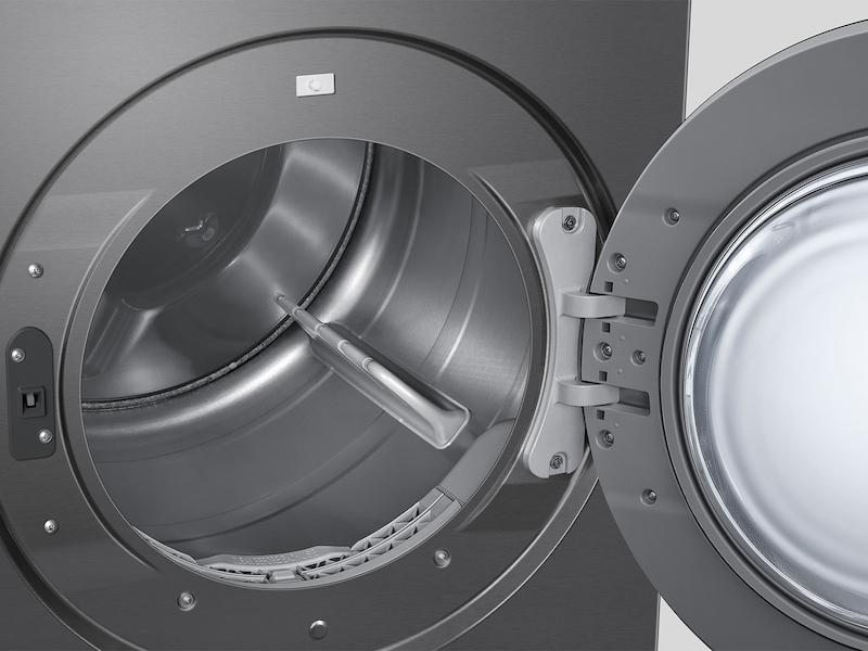Samsung DV90F53AGS 7.6 cu. ft. Bespoke AI Ultra Capacity Front Load Gas Dryer with AI Home and AI OptiDry+ in Dark Steel