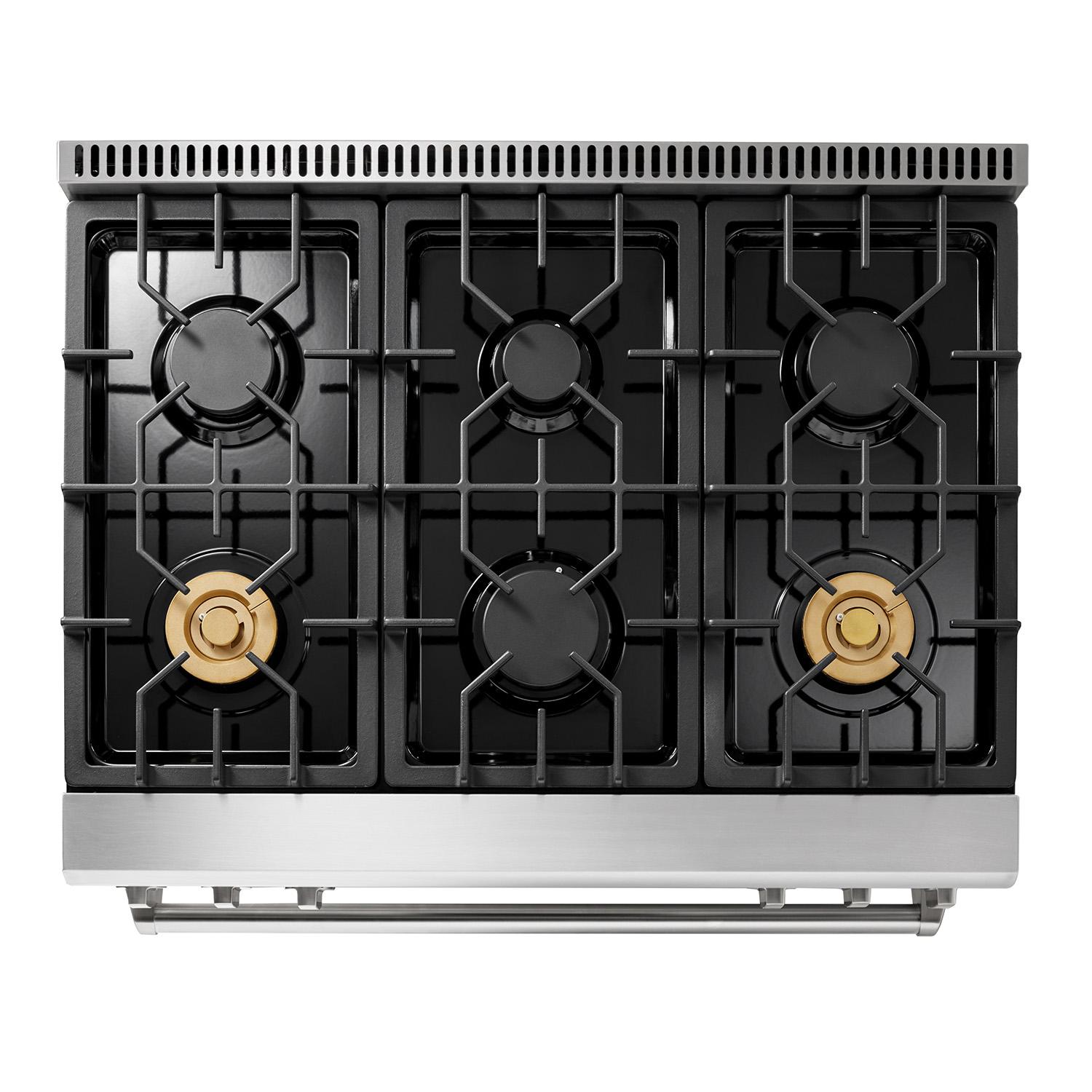 TRG3601 Thor Kitchen 36-inch Tilt Panel Gas Range - Professional - Model Trg3601