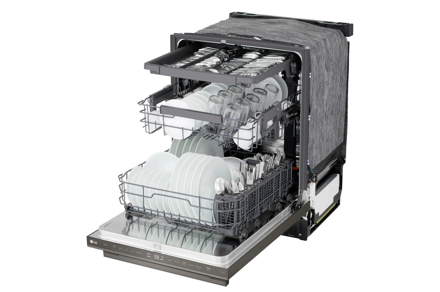 Lg LDNTM545D Smart FlushFit™ Top Control Dishwasher with 1-Hour Wash & Dry, QuadWash® Pro, and Dynamic Heat Dry™ w/AutoVent Dry™