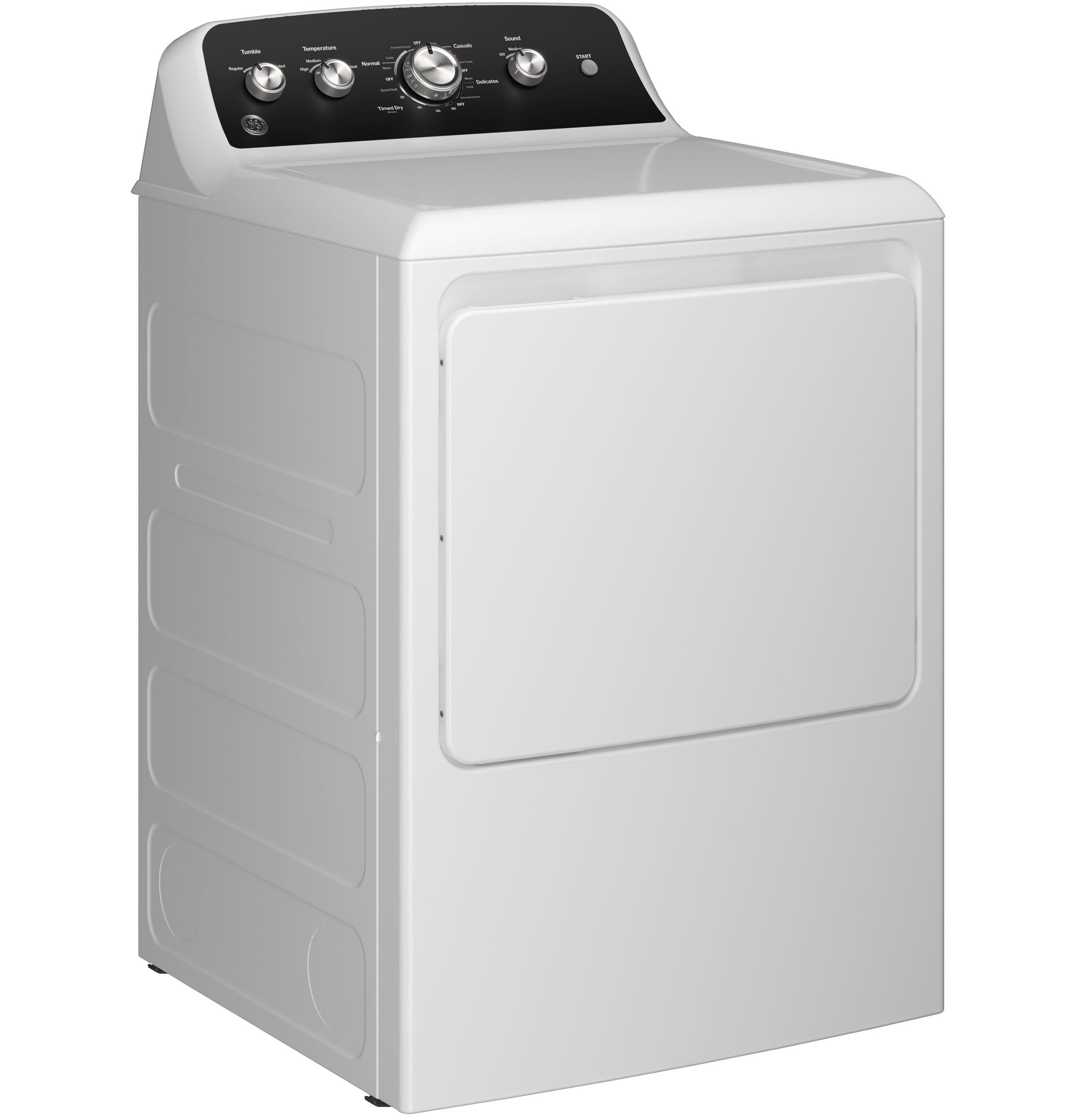GE® 7.2 cu. ft. Capacity Gas Dryer with Up To 120 ft. Venting and Extended Tumble