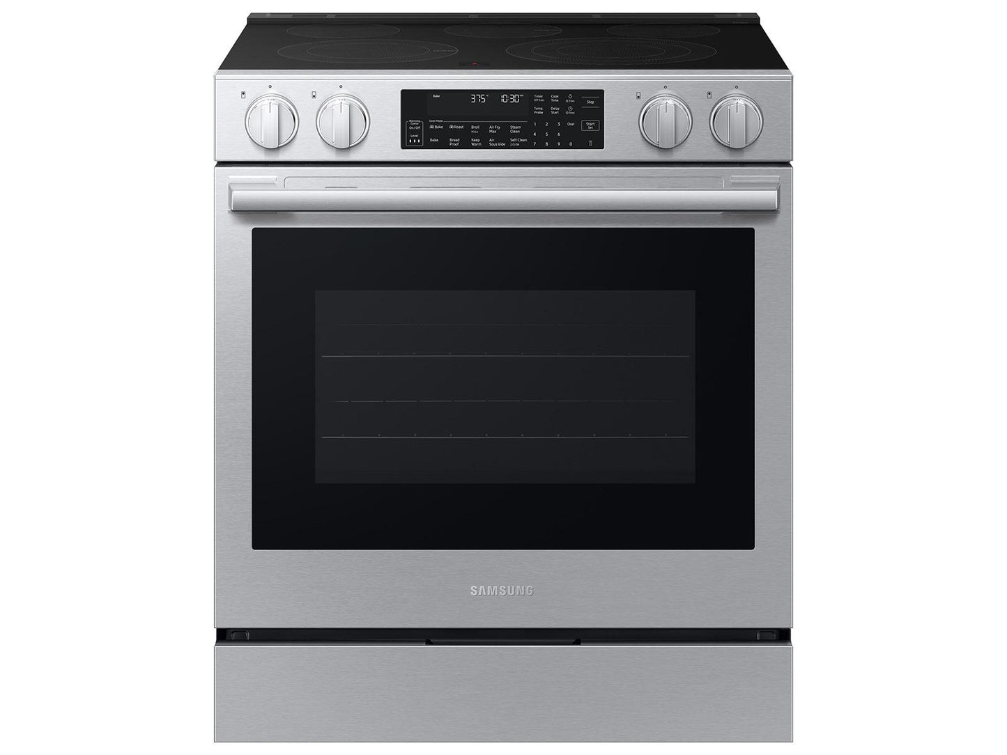 Samsung NSE90H63SR Bespoke Smart Slide-in Electric Range Pro Style Elite Design  Illuminated Knobs  Air Fry Max
