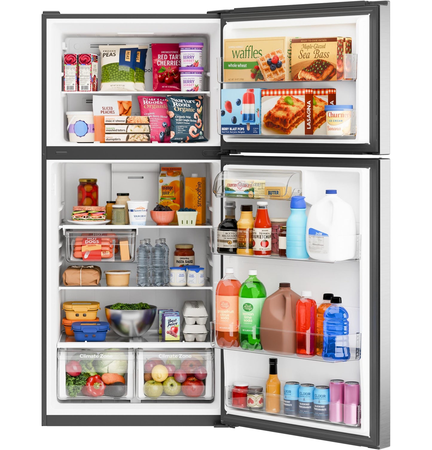 GPS19KYZFS GE 19 Cu. Ft. Garage Ready Top-Freezer Refrigerator