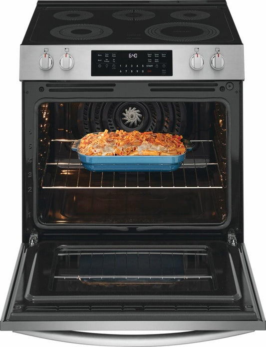 Frigidaire GCFE3059BF 30" Front Control Electric Range with Total Convection