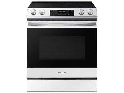 Samsung NE63CB831512 Bespoke 6.3 cu. ft. Smart Slide-in Electric Range with Air Fry & Convection in White Glass