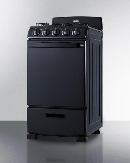 Summit RG201B 20" Wide Gas Range