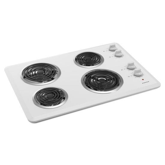 30-inch Electric Cooktop with 4 Elements - white