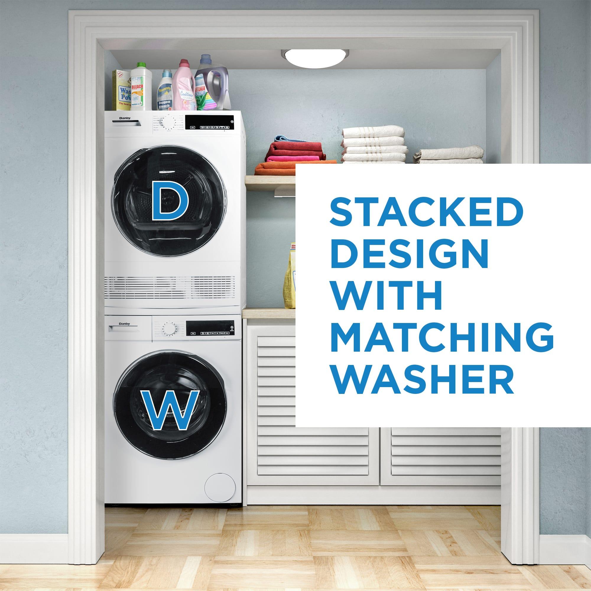 DWM022D3WDB Danby 24-inch, 2.2 cu. ft. Stackable Front Load Washer with Steam in White