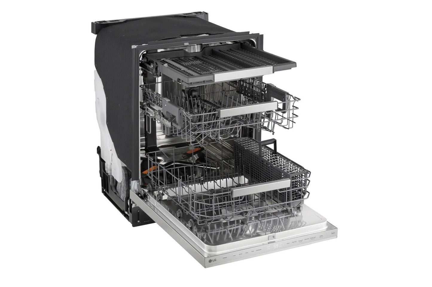 Lg LDNPM654S 24 Inch Smart FlushFit™ Top Control Dishwasher with 1-Hour Wash & Dry, QuadWash® Pro, and Dynamic Heat Dry™ w/AutoVent Dry™